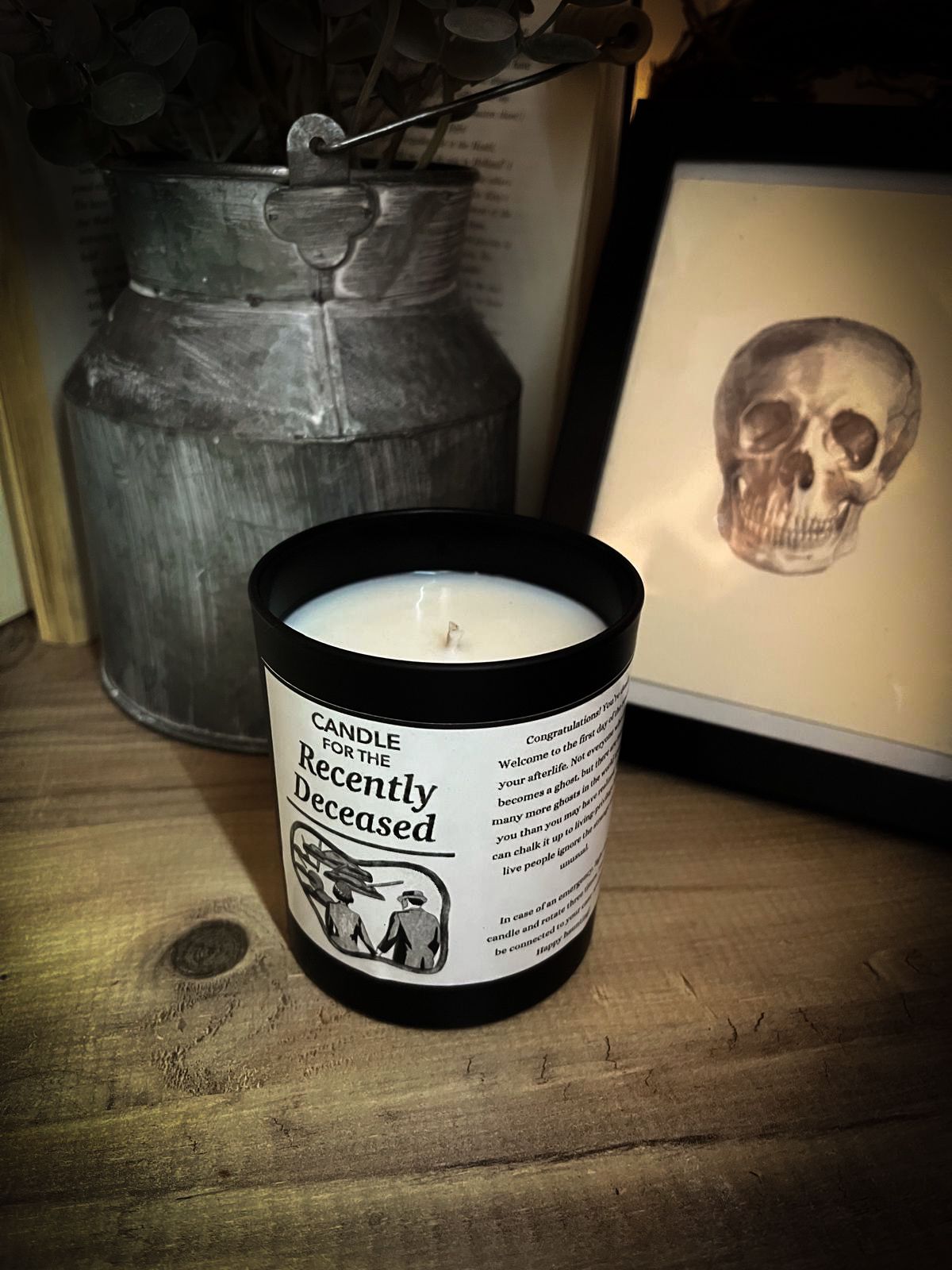 "The candle for the recently deceased "Beetlejuice inspired scented candle