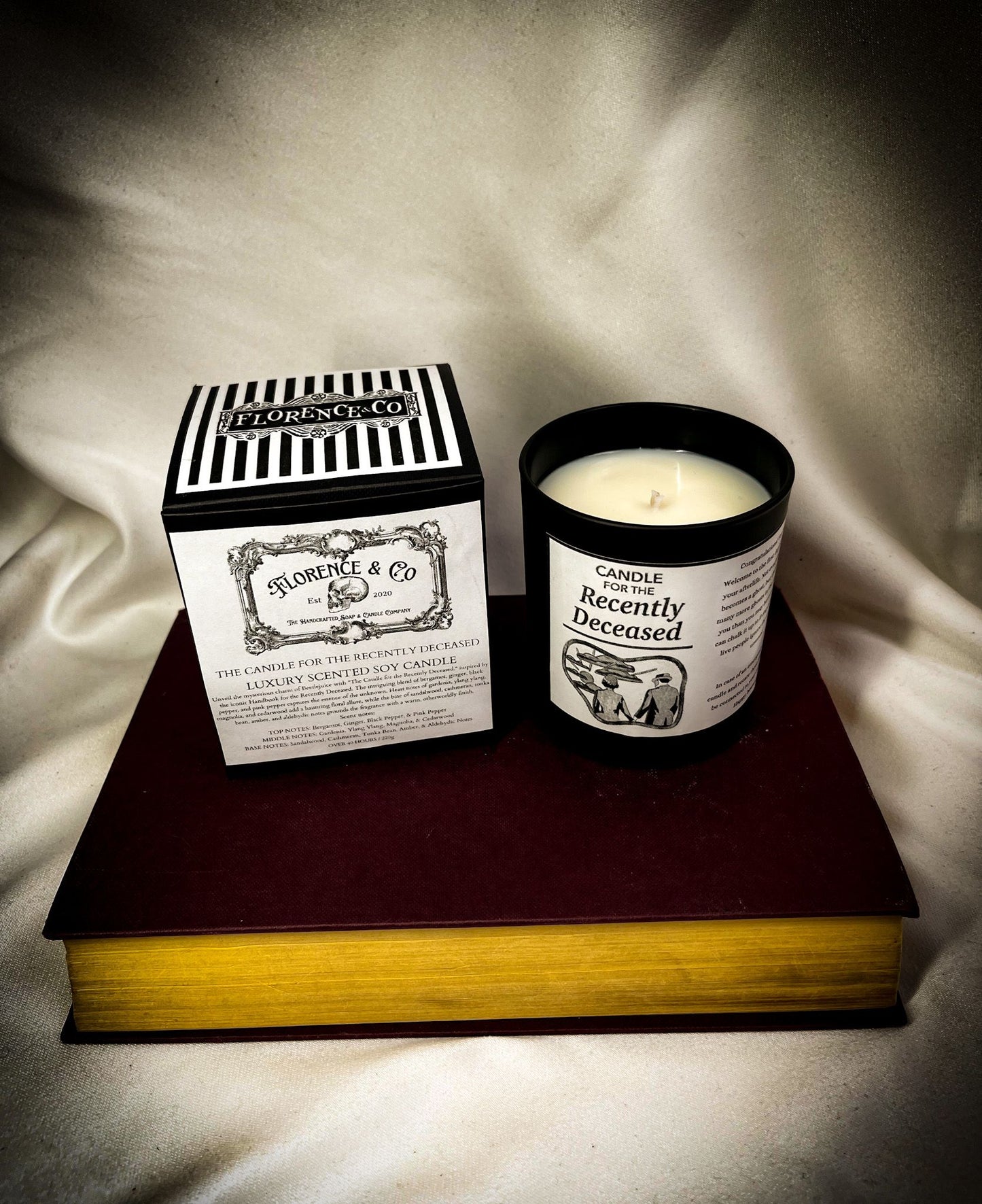 "The candle for the recently deceased "Beetlejuice inspired scented candle