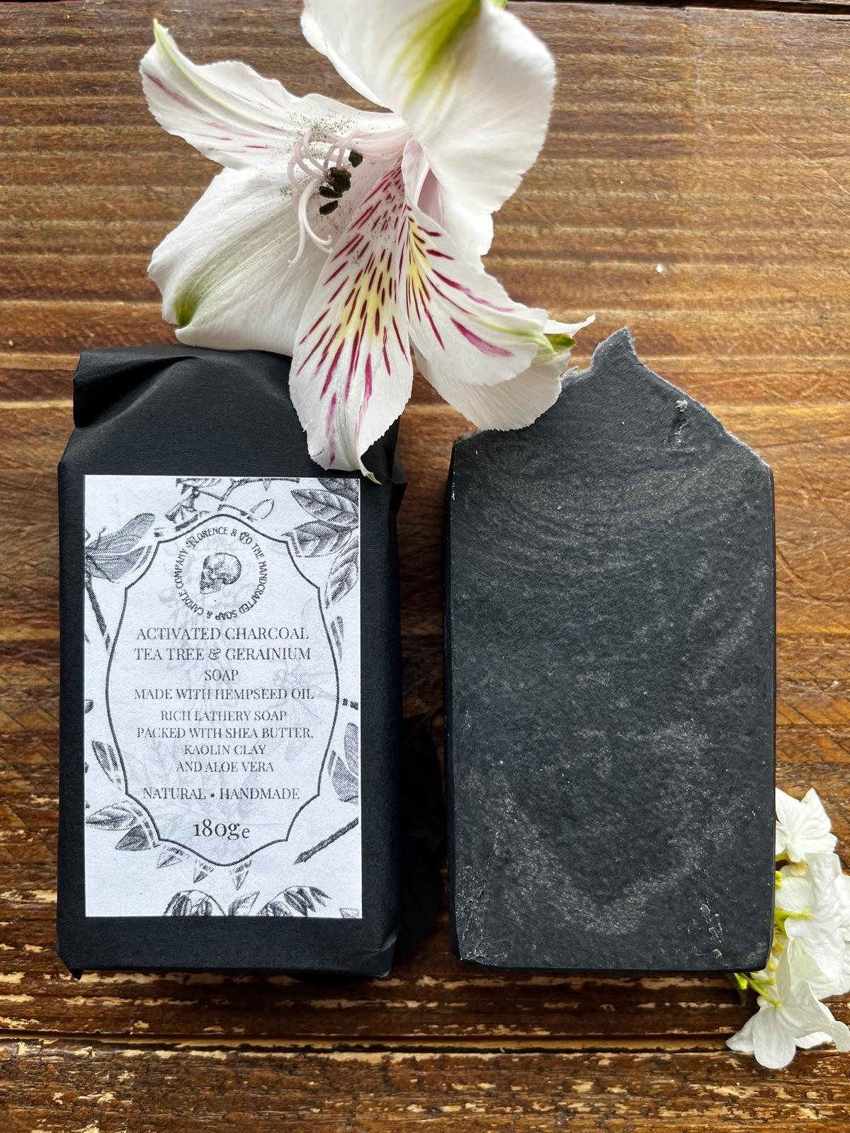 Activated Charcoal with Tea Tree & Geranium Soap