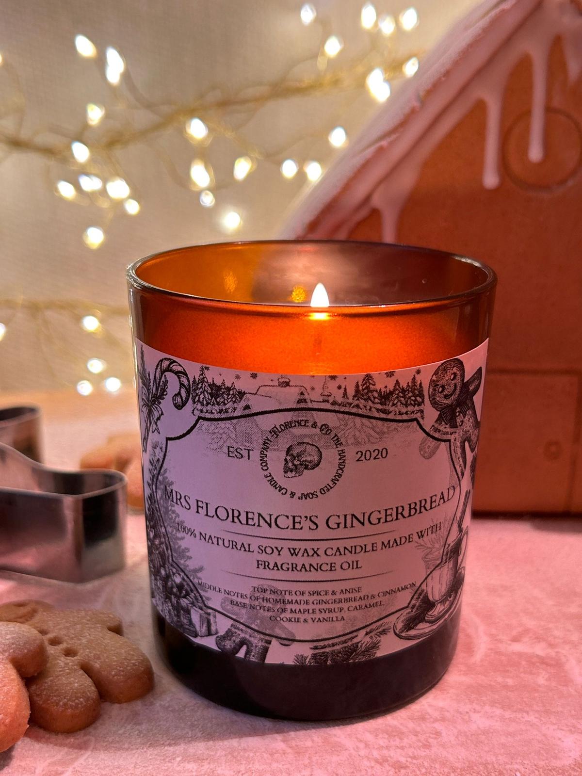 Mrs. Florence’s Gingerbread Candle – Spiced Gingerbread and Vanilla Scent