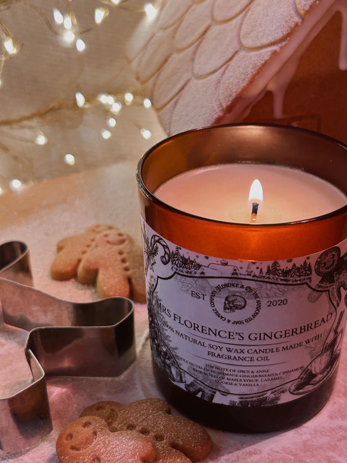 Mrs. Florence’s Gingerbread Candle – Spiced Gingerbread and Vanilla Scent