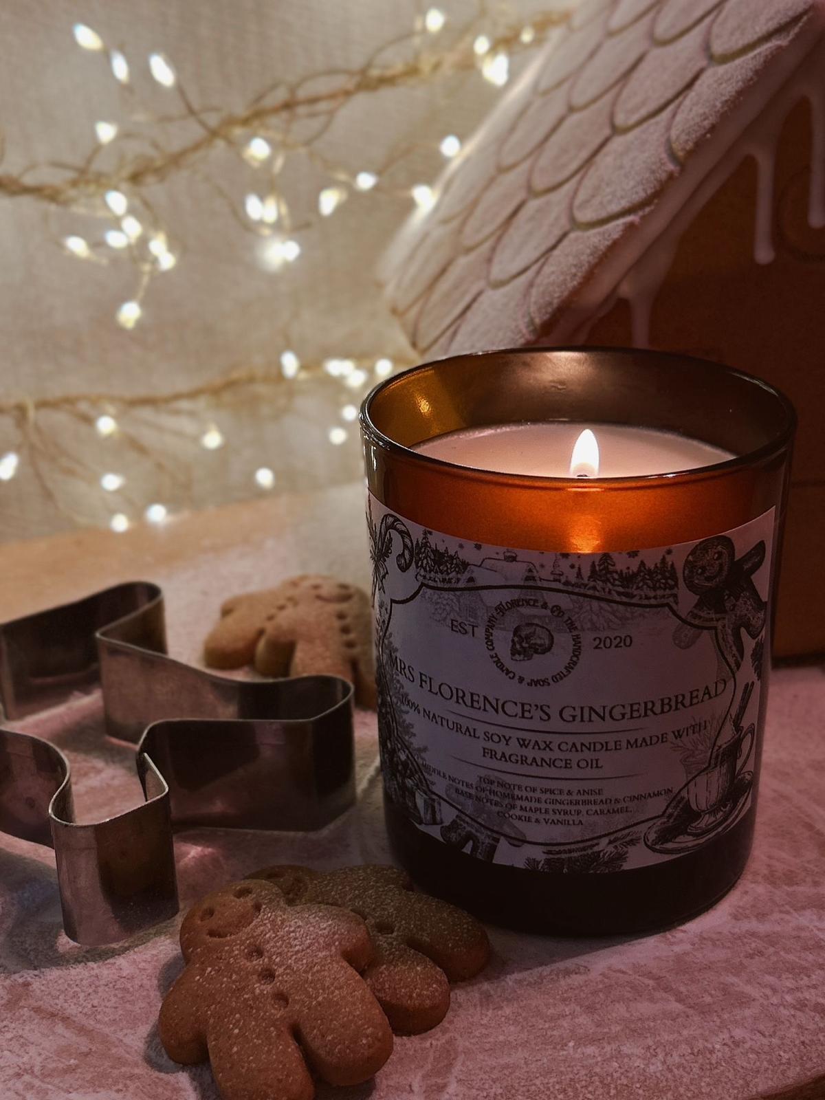 Mrs. Florence’s Gingerbread Candle – Spiced Gingerbread and Vanilla Scent