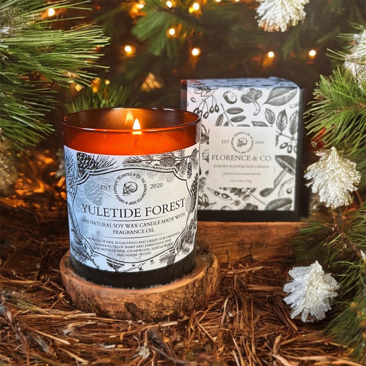 Yuletide Forest Candle – Fresh Pine and Cedarwood Scent